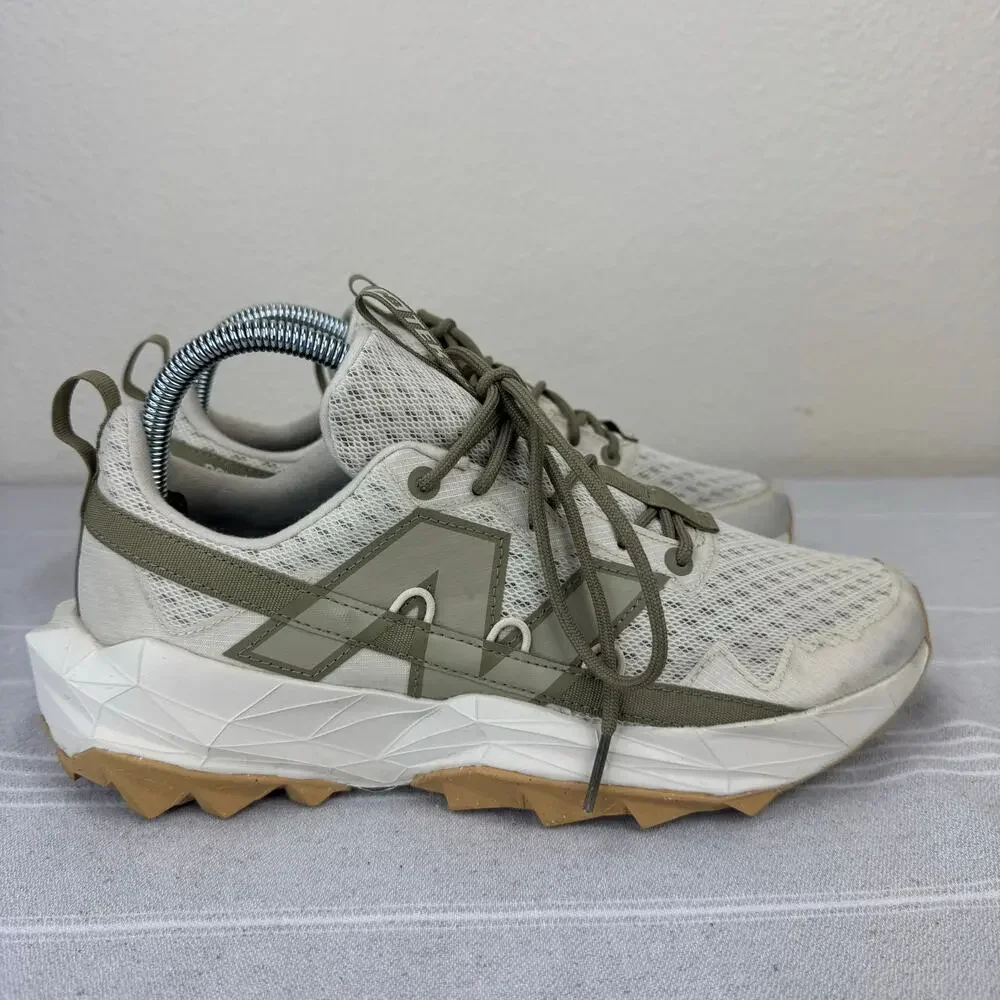 New Balance Women's Light Gray and Olive Athletic Sneakers